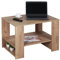 RICOO Couchtisch mit Stauraum 72 x 50 x 50 cm, Couchtisch Holz, Wohnzimmertisch für Couch Eiche Gold Braun – WM090-EG - Tisch Wohnzimmer Tisch, Sofatisch, Coffee Table, Couchtisch klein