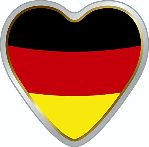 carstyling XXL Aufkleber Herz Deutschland Dimension 40 x 40 mm Deutschland Fanartikel Olympia ~ schneller Versand innerhalb 24 Stunden ~
