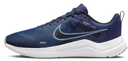 Nike Homme Downshifter 12 Men's Road Running Shoes, Midnight Navy/Worn Blue-Dark Obsidian, 42.5 EU