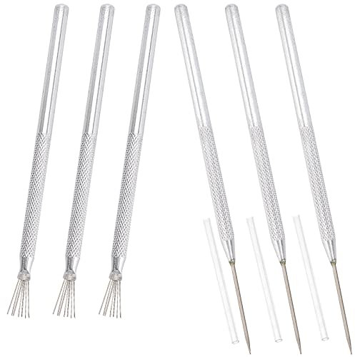 GORGECRAFT 2 Style 6PCS Clay Needle Ceramic Detail Tools Pottery Sculpture Needle Detail Tool Clay Modeling Sculpture Playdough Pro Needle Texture Tools for Carving Scraping Modeling & Other