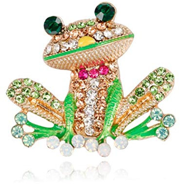 Brosche Frosch Niedlich Viel Glück Mode Funkelnd Beliebt Modische Accessoires Die Haltbarkeit Praktisch und Beliebt