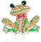 Brosche Frosch Niedlich Viel Glück Mode Funkelnd Beliebt Modische Accessoires Die Haltbarkeit Praktisch und Beliebt