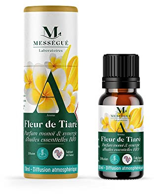 FLEUR DE TIARE - SYNERGIE AUX HUILES ESSENTIELLES BIO - 10 ml - 100% pure et naturelle - Mességué