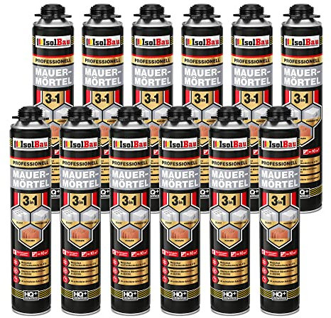 Mousse adhésive 3 en 1 pour mortier de maçonnerie 12 x 750 ml