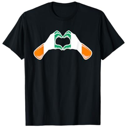 Drapeau Côte d'Ivoire Cote d'Ivoire Cœur T-Shirt