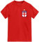 Kids England Football Tshirt Cup Team Game Shield Design (Red, 3-4 Years)