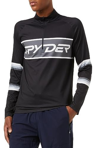 Spyder Premier Zip T-Neck T-Shirt für Herren, Schwarz, M