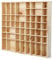 DECOCRAFT Multi Compartment Wooden Wall Storage Display Unit Shelf 51 Individual Sections for Small Keepsakes, Essential Oils, DIY Jewellery, Toys, Cars, Natural Wood