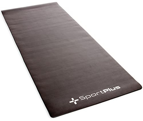 SportPlus | Bodenschutzmatte Fitness, 4 Größen, rutschfeste Unterlage für Sportgeräte wie Ergometer Heimtrainer Laufband - Yoga Matte, Pilates Matte - 226x90-0,6cm dick - schadstoffgeprüfte Qualität