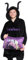 Disney Felpa Bambina - Felpa Coperta di Pile Taglia Unica - Felpa Oversize Bambini Ripiegabile A Cuscino - Stitch Gadget Ufficiale (Nero Maleficent)