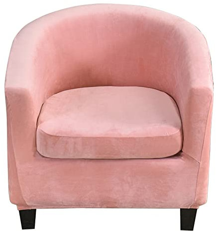 CHNSHOME Sesselüberwürfe Sesselschoner 2 Stück Sesselbezug Stretch Clubstuhlbezüge 1 Sitzer Sesselbezug Tullsta Barstuhlbezug cocktailsessel husse Rosa