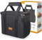 QUENZROC Lunch Tasche für Damen Herren, Schwarze Lunchtasche Picknicktasche Lunchbox 5L Kleine Kühltasche für Büro Arbeit, Geschenkbox Edition