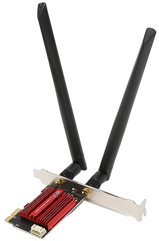 AX1800 Pro WiFi 6 PCIe WLAN-Karte, 1800 Mbit/s Dualband-Wireless-Adapter-Netzwerkkarte mit MU MIMO, WIFI6 PCIe Gigabit, Bluetooth 5.2, Extrem Niedrige Latenz, Unterstützt