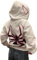 YINGKE Herren Spinnen Print Kapuzenpullover Y2K Punk Dunkle Gotisch Halloween Jacke mit Reißverschluss Unisex Kapuzenpullover(XL,Weiß)