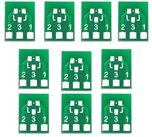Wlauqueta 100 Stück SOT23 SOT23-3 Dreh SIP3 Dual SMD Drehen auf Dip Adapter Konverter Platte SOT IC Stecker PCB Karte DIY Kit