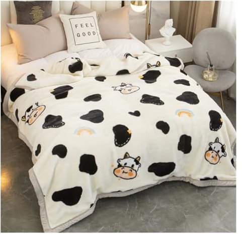 VONGAZ Kuscheldecke Wohndecke Flanell-Gewichtsdecke, Doppelseitig, Bequem, Dick, Schwer, Decken Für Erwachsene, Weich Decke Sofadecke (Color : F, Size : 150 * 200cm)