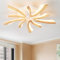 Naoeoon LED Moderne Deckenleuchte Holz,4000K Natürliches Licht,Holzoptik Blumenform,Ø70CM Deckenlampe Für Wohnzimmer,Schlafzimmer,Kinderzimmer,Küche(Nicht Dimmbar)