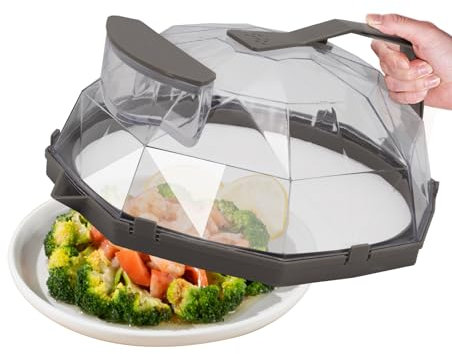Bemodst Microwave Cover for Food, Food Microwave Cover, Splash Proof Food Cover, Dish Cover, Can be used for Microwave Heating Food Special Water Injection Fresh-Keeping Protective Cover (Brown)