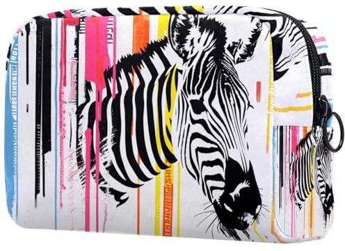 Make up Tasche klein,Make up Reisetasche,Aquarellstreifen abstraktes Zebra,Make up Organizer Tasche