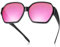 TINHAO Occhiali da sole polarizzati da donna, protezione UV, occhiali da sole per portatori di occhiali, quadrati, leggeri, rosa nero
