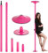 HAIKANGSHOP Tanzstange, verstellbare, sich drehende Tanzstange, tragbares, abnehmbares Tanzstangen-Set, Tanz-Fitnessstange aus Silikon, for Yoga-Raum, Übungen, Partys, Pub