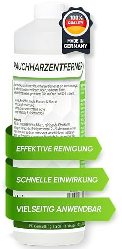 FLOTEX - 1L Rauchharzentferner I Backofenreiniger extra stark I Grillreiniger Gasgrill I Extrem kraftvoller Grillrost Reiniger I Rauchharzentferner Konzentrat dank effektiver Formel