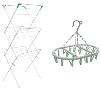 JVL 3 Tier Airer with Oval Sock Dryer