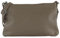 modamoda de T258 Damen Leder Umhängetasche Clutch Kosmetiktasche handmade in Italy, Farbe:Dunkeltaupe