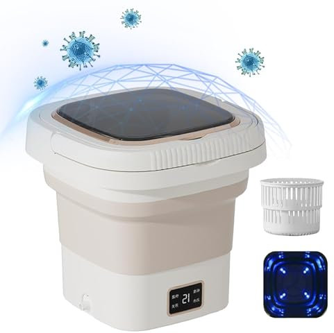 Piccola lavatrice | Lavatrice piccola pieghevole da 9 litri con funzione di disidratazione,Lavatrice Digitale, Lavatrice Elettrica per Piccoli Capi, Appartamenti, Campeggi