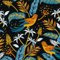 Papier Peint Adhesif Oiseau et Fleur Noir,44 x 300cm Papier Peint Adhesif Floral Blanc Feuille Bleu Papier Peint Oiseaux Jaune Coloré Papier Peint Botanique Papier Peint Adhesif pour Meuble,Chambre