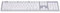 T'nB - Clavier Bluetooth Rechargeable en USB-C, AZERTY, Touches Souples, agréables et silencieuses - Gris et Blanc