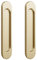 Okaywork 2 Piezas Tiradores de Puerta Corredera Ovalados Autoadhesivos, Tirador Puerta Corredera Aluminio No requiere Perforación, Adecuado para Armarios, Puertas Correderas Ventanas, 15cm (oro)