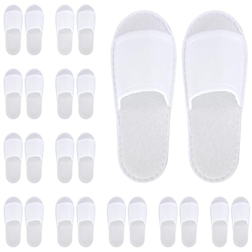 kuou 6/12 Pairs Disposable Spa Slippers, Hotel Guest Slippers for Men Women, Lightweight for Hotels, Salons, Parties, Travel and House Guests
