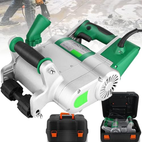 Elektrische Wandfräse 25mm + 35mm 1 Mal Formgebung Wandrillenschneidemaschine, Wandschlitzmaschine Zement Sand Ziegelschneider, Verbesserung (35mm)