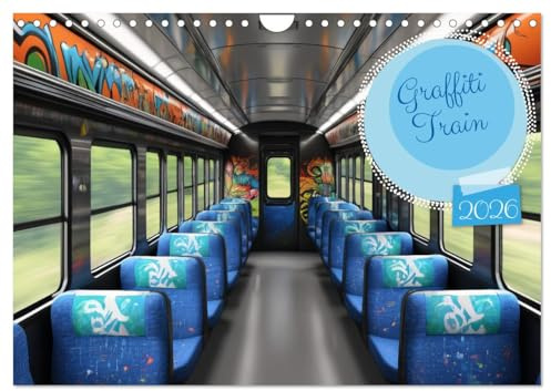 Graffiti Train (Wandkalender 2026 DIN A4 quer), CALVENDO Monatskalender: Faszinierende Graffiti-Kunst in Zugabteilen - ein Jahr voller urbaner Reiselust. (CALVENDO Orte)