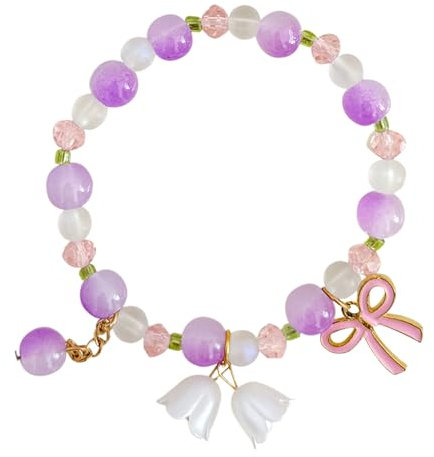 Raypontia Perlenarmbänder für Frauen, Lilie des Talarmbandes | Fashion Armreifen Schönes Blumenarmband,Trendy Handaccessoires Blumenarmarm für Dating -Bankette Partys