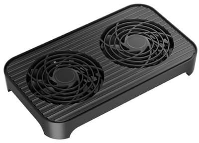 berjalan Z-X4 Router Cooling Stand with Dual 140mm Fans and USB Power Setup for Efficient Host Heat Management