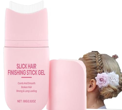 Haargel für Kinder, Haarwachs Stick mit Kamm, Haargel Kinder,Babyhaare Fixieren, Sleek Bun Gel.