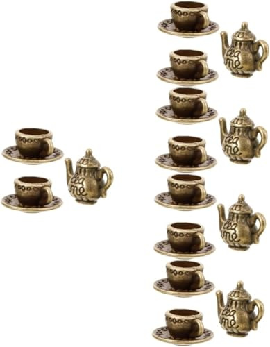 5 Sets Mini Tea Set Model Miniature Cup Tiny Teacup Tiny for Dolls Dollhouse Teacup Miniature Teapot Small Cute Mini Teapot Mini Tea Pot Dollhouse Cups IroElegantly Designed Aft