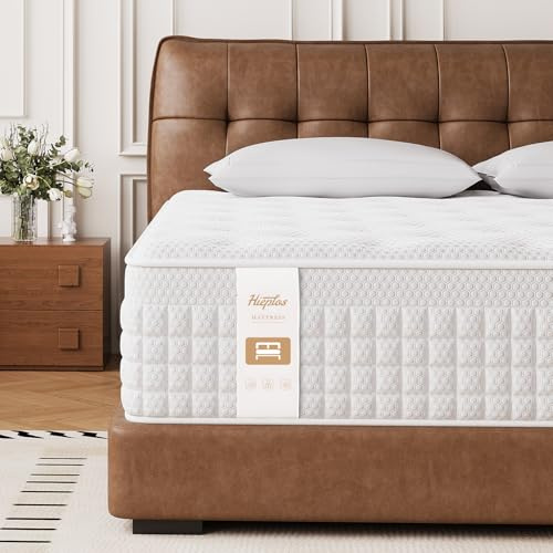Hieptos Colchón 160x200 H3 H4, colchón de muelles ensacados de 9 Zonas con Espuma de Confort, colchón ortopédico ergonómico, Certificado Öko-Tex y CertiPUR, Alivio de la presión y el Dolor de Espalda