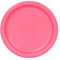 Solid Hot Pink Round Paper Dinner Plates (22cm) 16 Count - Sturdy & Elegant for Parties and Events