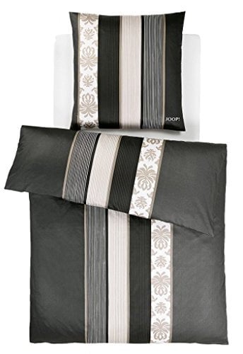 JOOP! 4022 Ornament Stripe Mako-Satin-Bettwäsche 240x220 + 2x 80x80 schwarz-9