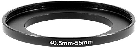 sourcing map Step Up Ring Adapter Filteradapter Kamera Filtergewinde schwarz 40.5mm zu 55mm