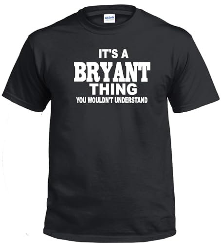 Gildan Bryant Thing T-Shirt, Schwarz, Schwarz, Mittel