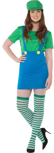 Karnival 81003 Mädchen Klempner Kostüm, Größe S, Grün