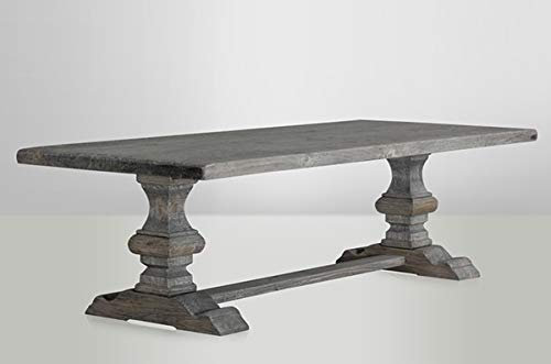 Casa Padrino Landhaus Esstisch Eiche Rustic Grey - Barock Stil Tisch Eiche Massiv Massivholz, Tisch Abmessungen:180 x 90 cm