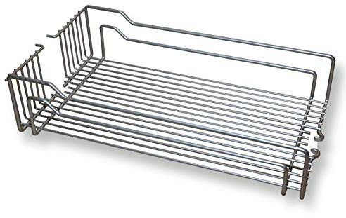 Einhängeboden Einhängekorb für Kesseböhmer Hoch-Schrank Dispensa/Drahtkorb für 30er Apothekerschrank / 250 x 467 x 110 mm/Stahl Silbergrau (matt verchromt) von SO-TECH®