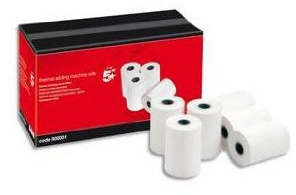 5 Etoiles ETL-900001 Lot de 20 Bobine carte bancaire thermique x 40 x 12 m Papier Blanc