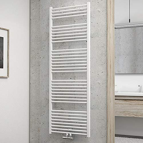 Schulte Bad-Heizkörper Turbo, 170 x 60 cm, 906 Watt Leistung, Mittelanschluss, alpin-weiß, Handtuchhalter-Funktion