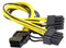 chenyang PCI-E PCI Express ATX 6Pin auf 2 8Pin/6Pin Grafikkartenverlängerung Splitter Stromkabel
